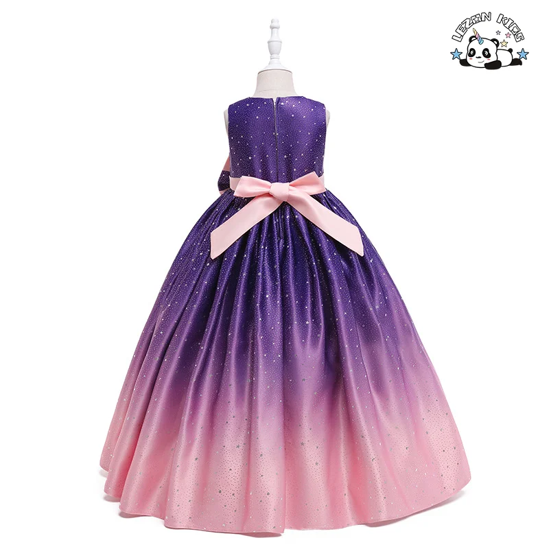 LEZONKIDS - mesh white formal red baby girl princess dress party for kids 2-12 green kid girl summer baby flower girls' dresses